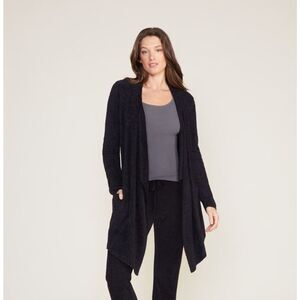 Barefoot Dreams Bamboo CozyChic Lite Island Wrap Cardigan Size S/M Casual Black